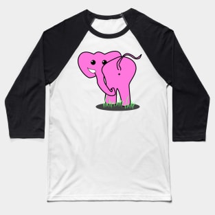 Elephant backside Baseball T-Shirt